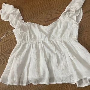 white hollister top